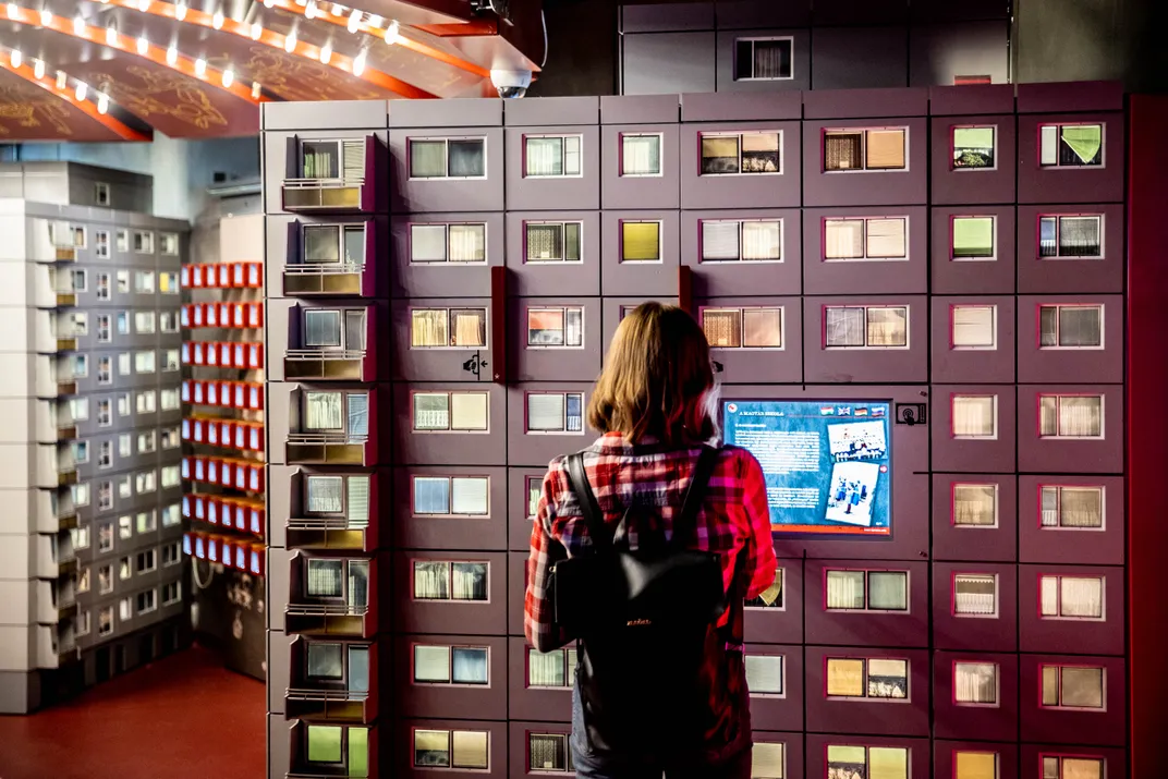 replicas of communist-style apartment buildings at the Budapest Retro Museum