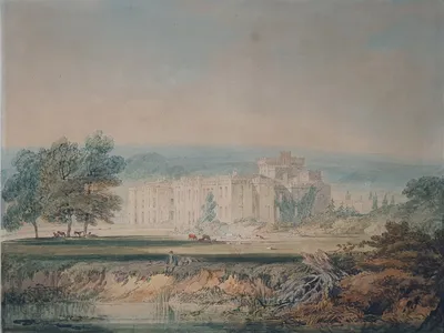 J.M.W. Turner created the sketch of Hampton Court Castle around&nbsp;1796.