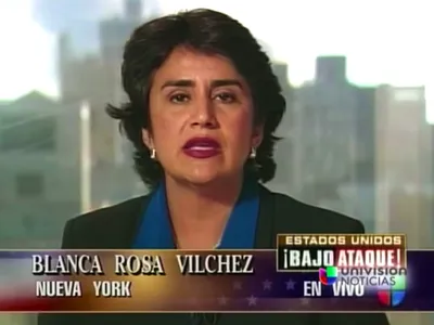 On the morning of September 11, 2001 when the Twin Towers in New York City came under attack Univision's senior national correspondent Blanca Rosa Vílchez was one of the first journalists on the scene.