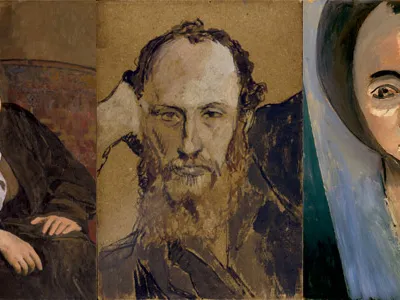 Henri Matisse and Pablo Picasso courted the Steins by doing portraits of them. Pictured are Gertrude, left, and Leo, center, by Picasso and sister-in-law Sarah by Matisse.