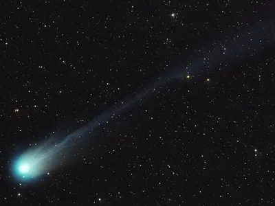 Roughly every 71 years, the bright periodic comet 12P/Pons-Brooks passes by the sun and Earth. At its brightest, it can be seen with the naked eye in fairly dark skies.